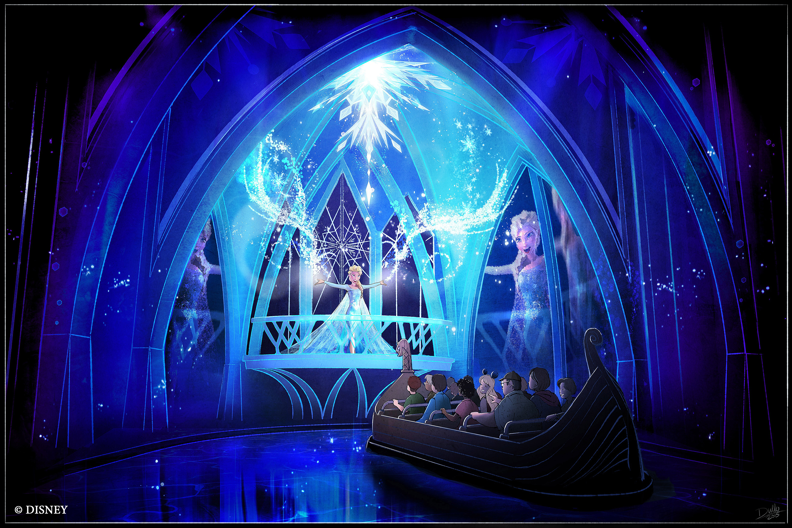 The "Frozen Ever After" attraction coming to Epcot in 2016 is an adventure fit for the entire family that will take guests through the kingdom of Arendelle. Guests will be transported to the Winter in Summer Celebration where Queen Elsa embraces her magical powers and creates a winter-in-summer day for the entire kingdom. "Frozen Ever After" will be located in the Norway Pavilion at Epcot, which is one of four theme parks at Walt Disney World Resort in Lake Buena Vista, Fla. (Disney)