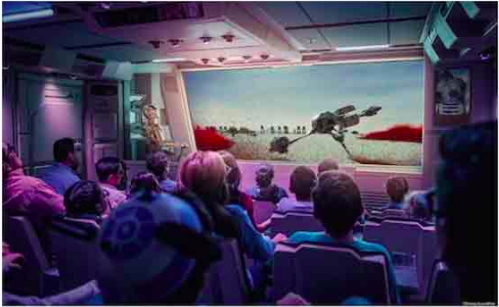 Featured image for “Exclusive First Look: Starspeeder Flight Through Crait On Star Tours”