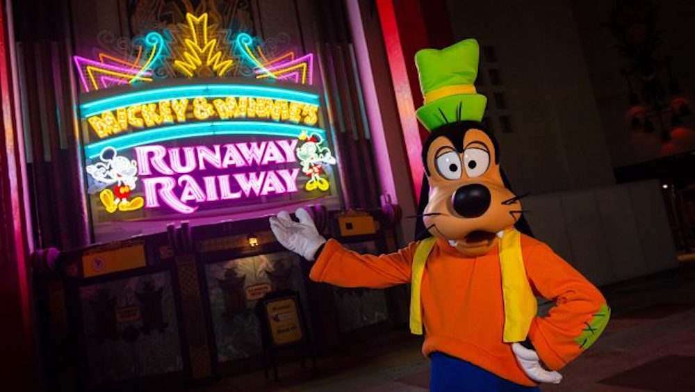 Featured image for “First Look! New Marquee for Mickey & Minnie’s Runaway Railway Lights Up Disney’s Hollywood Studios”