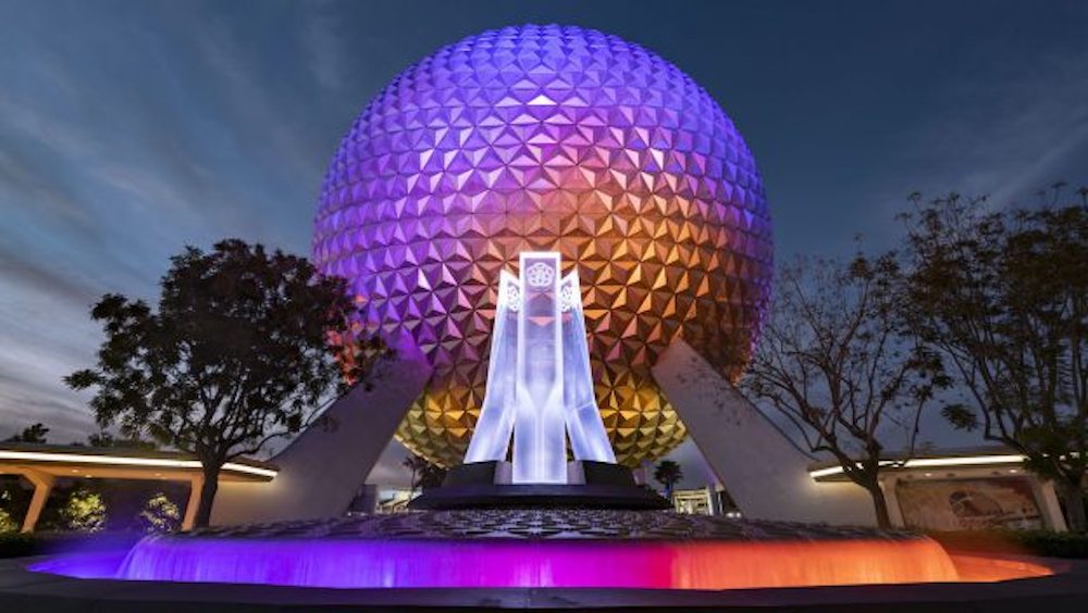 Featured image for “First Look: New Entrance Fountain Celebrates the Past, Present and Future of EPCOT”
