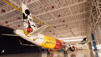 Featured image for “Mickey Mouse-Inspired Plane Takes to the Brazilian Skies”