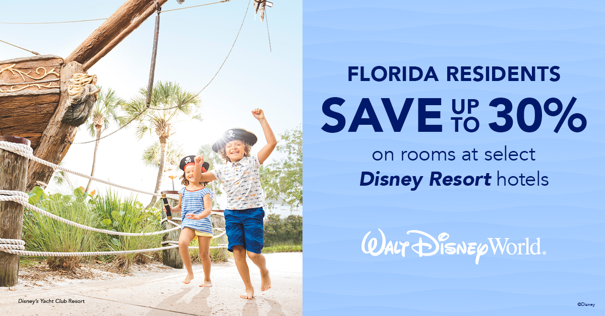 Featured image for “Florida Residents: Save Up to 30% on Rooms at Select Disney Resort Hotels This Holiday Season”