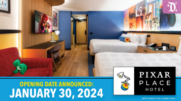 Featured image for “Opening Date Revealed for Pixar Place Hotel at Disneyland Resort, Plus Sneak Peek of Great Maple Menu, Pixar-Themed Hotel Rooms and More”