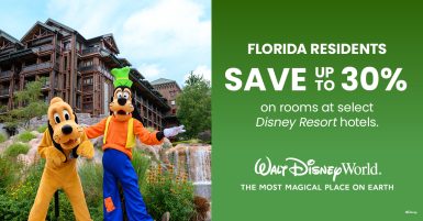 Featured image for “Walt Disney World – Florida Residents: Save 20% to 30% on Rooms at Select Disney Resort Hotels in Early 2025”